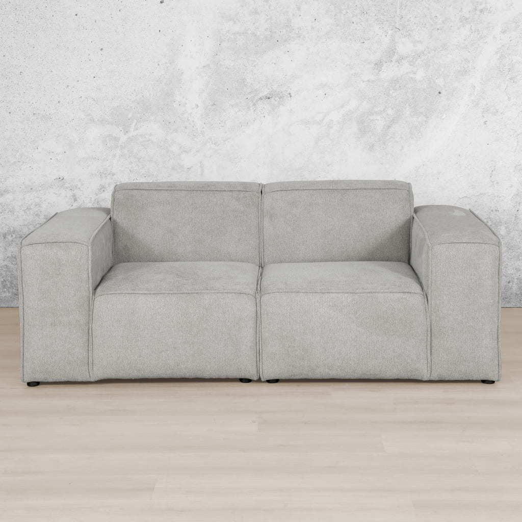 Austin 2 Seater Fabric Couch - Bordeaux Grey | Fabric Couches, 2 seater couch, grey couch