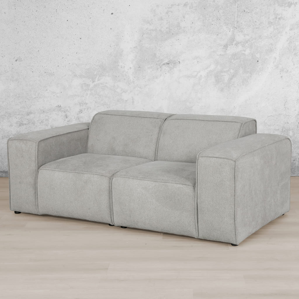 Austin 2 Seater Fabric Couch - Bordeaux Grey| Fabric Couches, luxury couches