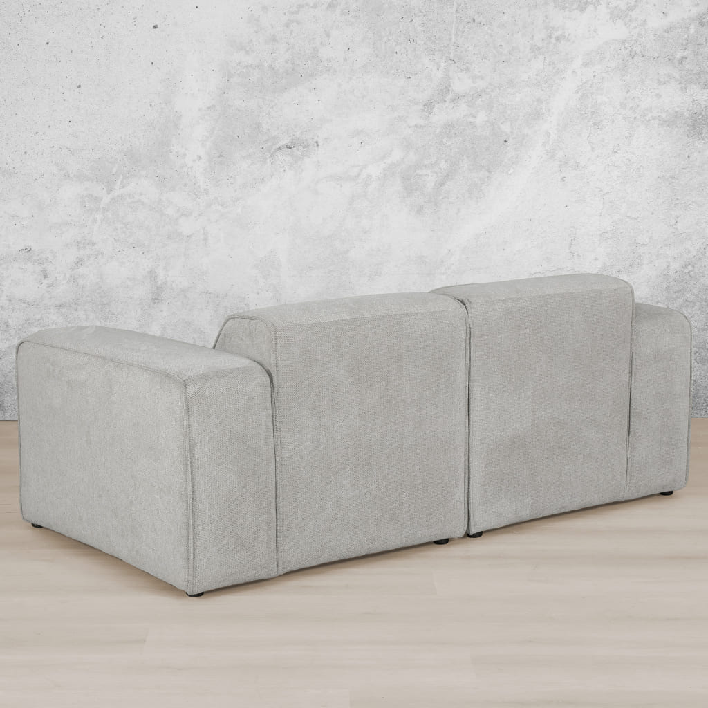 Rear view of the Austin 2 Seater Fabric Couch in Bordeaux Grey | Fabric Couch, 2 seater couches, grey couch, luxury couches