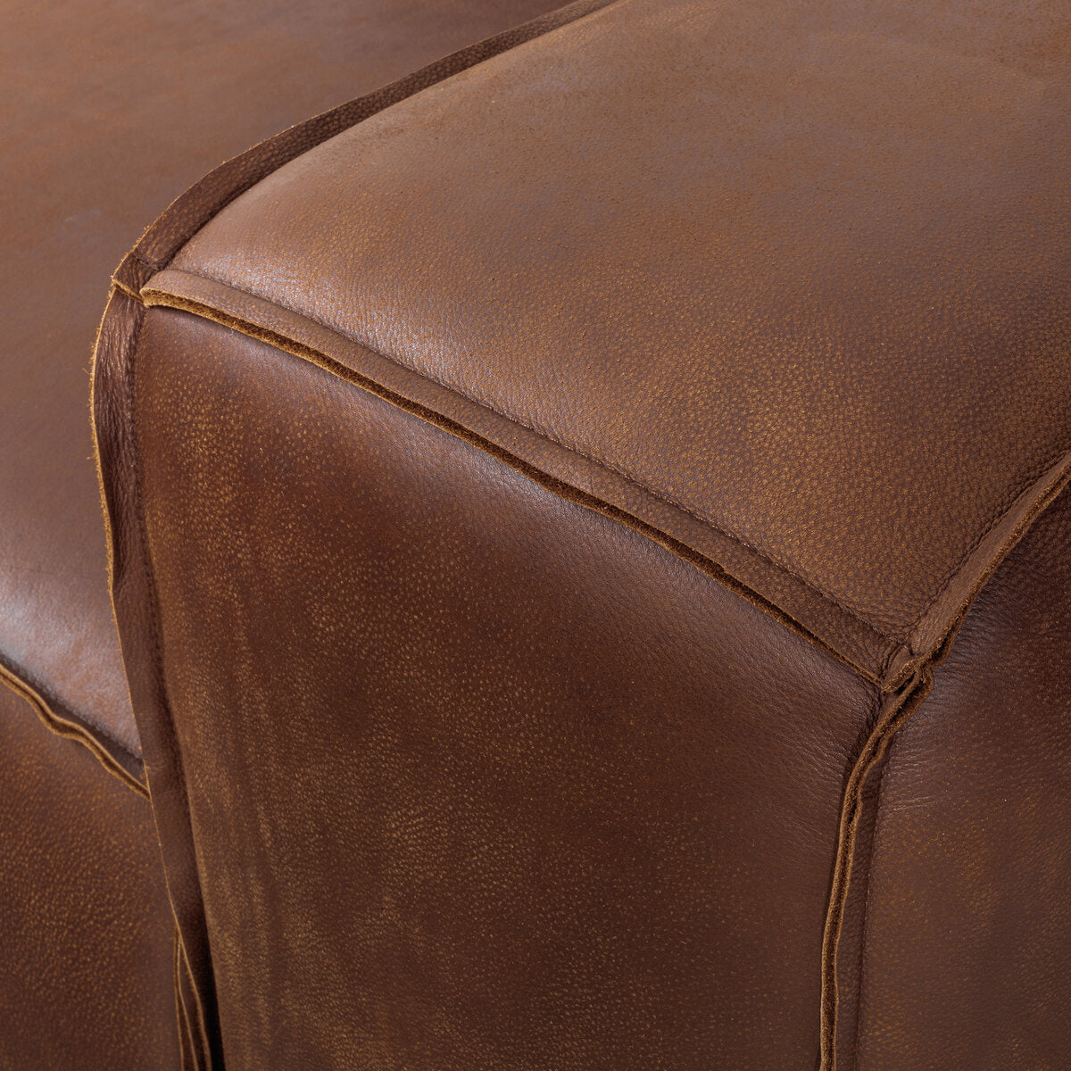 Austin Leather L-Sectional 4 Seater Sofa