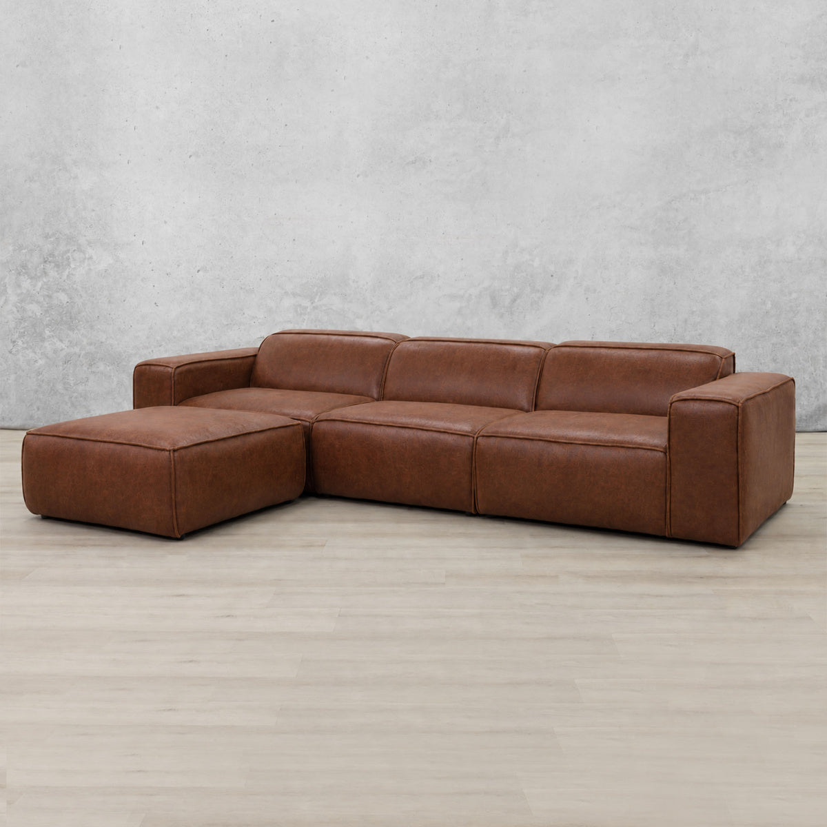 Austin Leather L-Sectional 4 Seater Sofa
