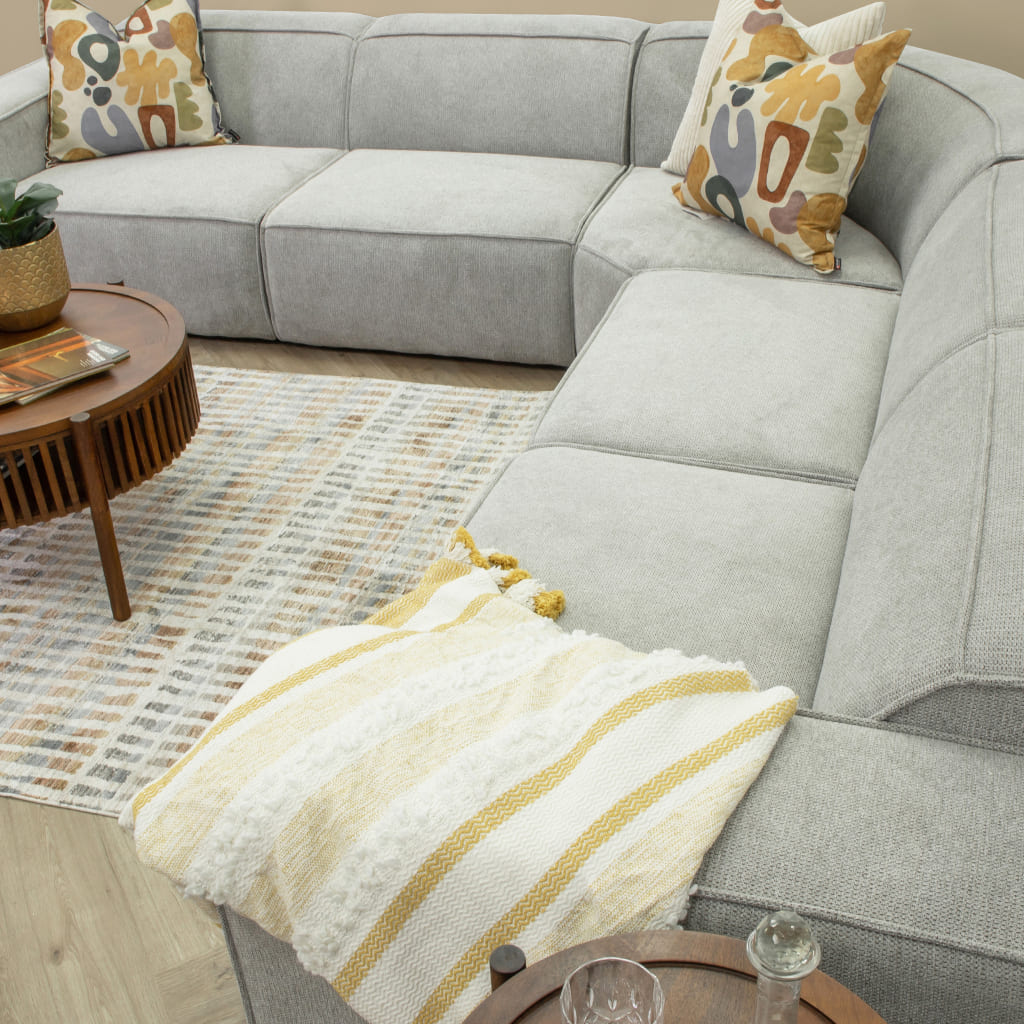 Austin Fabric L-Sectional 5 Seater Couch