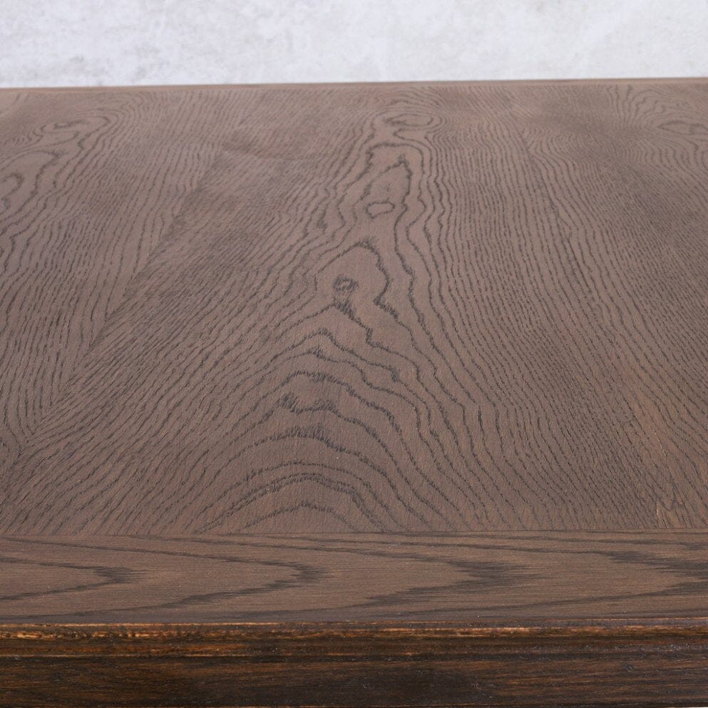 Belmont Fluted Wood Dining Table - 1.9M / 6 Seater Dining Table Leather Gallery-antique-dark-oak