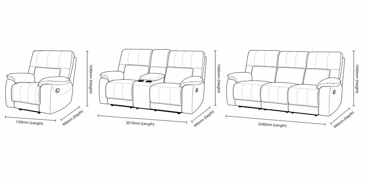 Bentley  3+2+1 Leather Recliner Home Theatre Suite