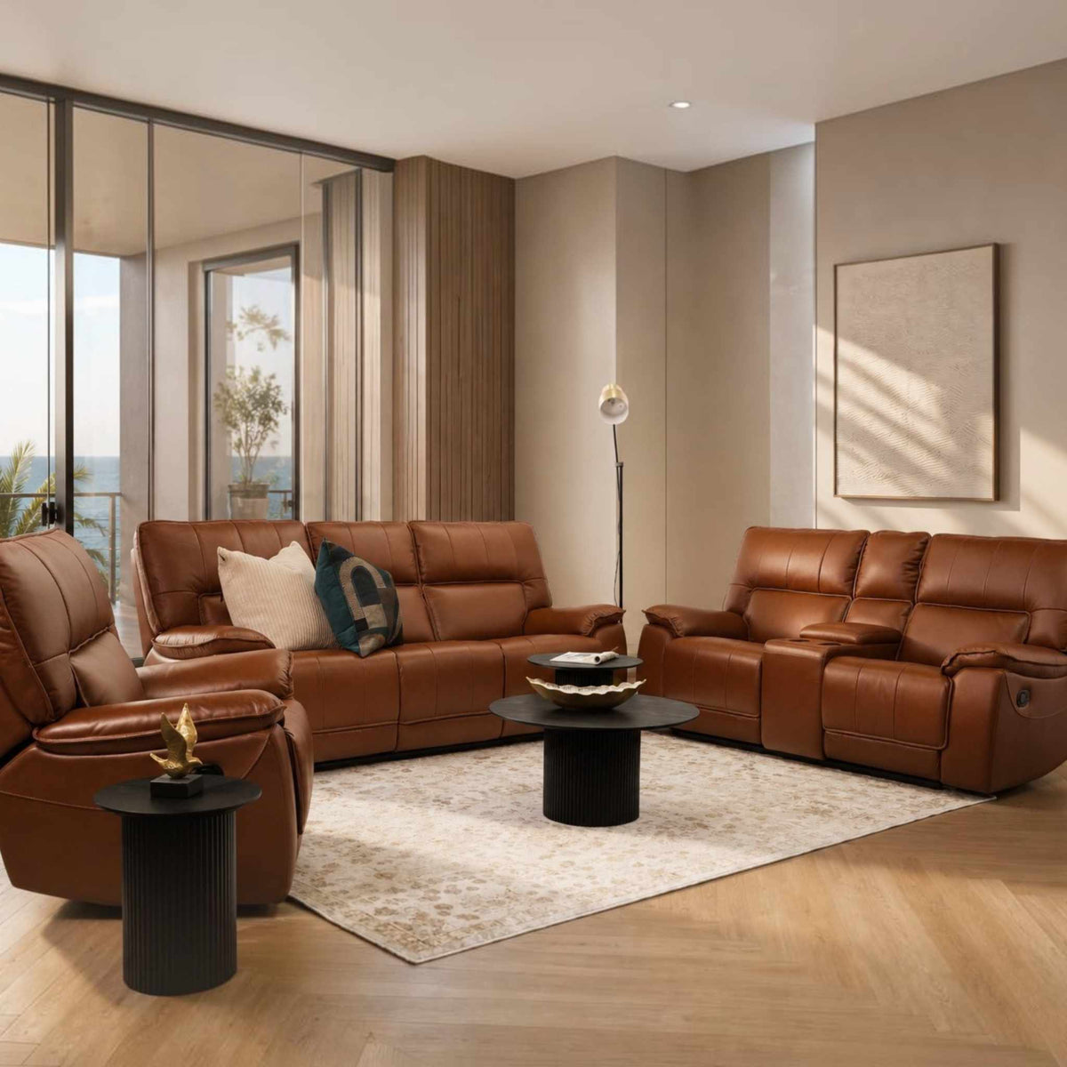 Recliner lounge suite, home theatre recliners, leather recliner, recliner couches, recliner couches for sale, Imperial Royal Walnut 