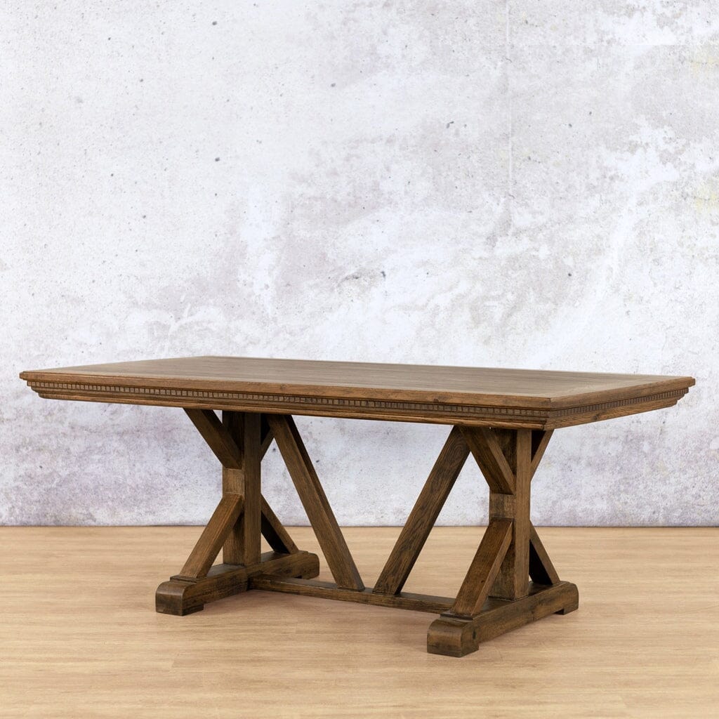 Berkeley Fluted Wood Dining Table - 2.4M / 8 or 10 Seater Dining Table Leather Gallery antique dark oak