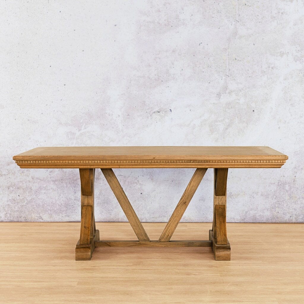 Berkeley Fluted Wood Dining Table - 2.4M / 8 or 10 Seater Dining Table Leather Gallery Antique Natural Oak 