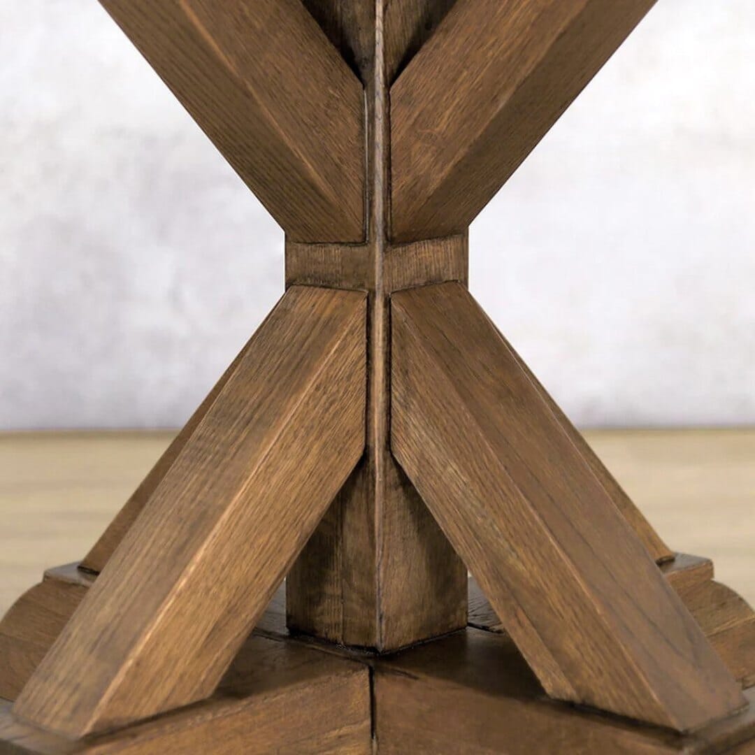 Compact wooden dining table 4 seater ideal for small kitchens or cosy dining nooks- antique dark oak