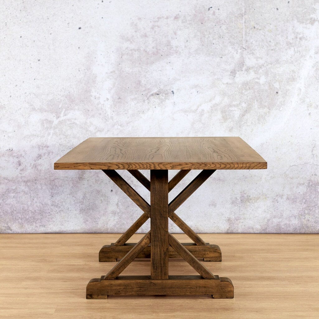 Berkeley Wood Dining Table - 2.4M / 8 or 10 Seater Dining Table Leather Gallery-antique-dark-oak
