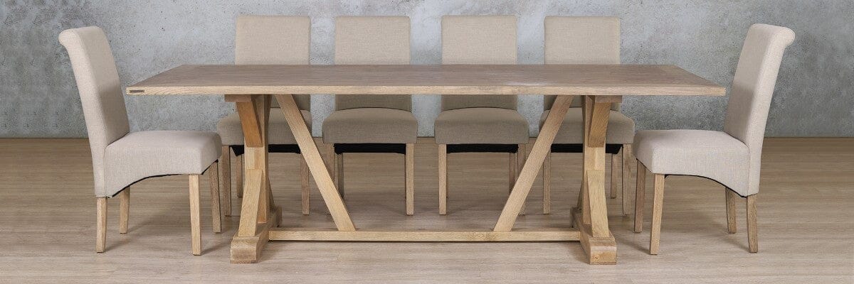 Berkeley Wood Top & Windsor 10 Seater Dining Set Dining room set Leather Gallery 