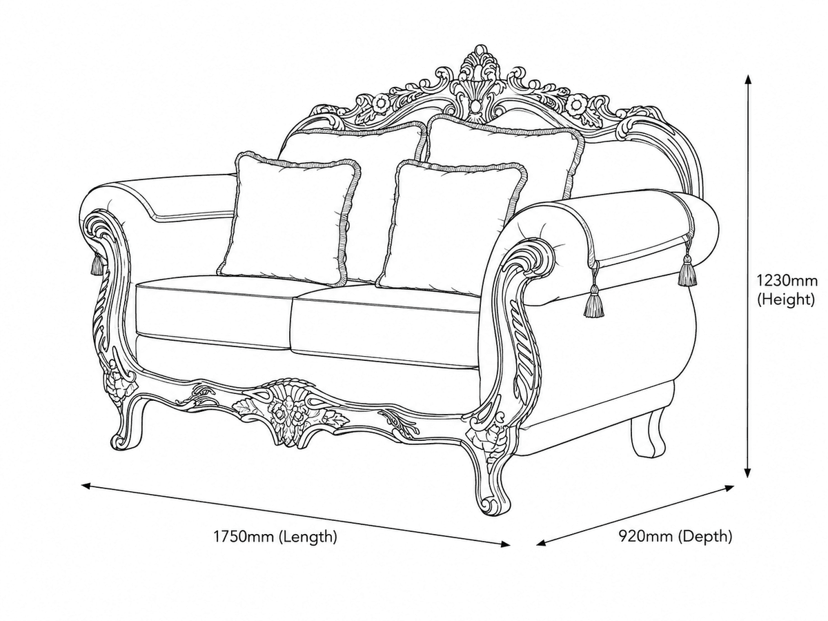 Berlin 2 Seater Fabric Couch