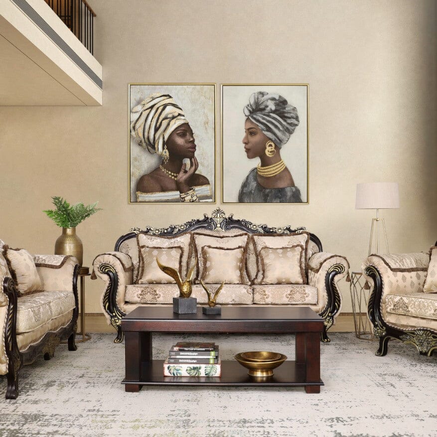 Berlin 3 + 2 + 1 Fabric Sofa Suite - Beige-B - Lounge Suite