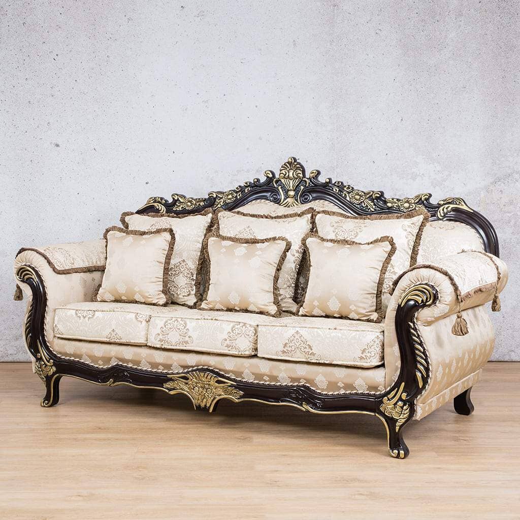 Berlin 3 Seater Fabric Sofa Fabric Sofa Leather Gallery Beige-B 