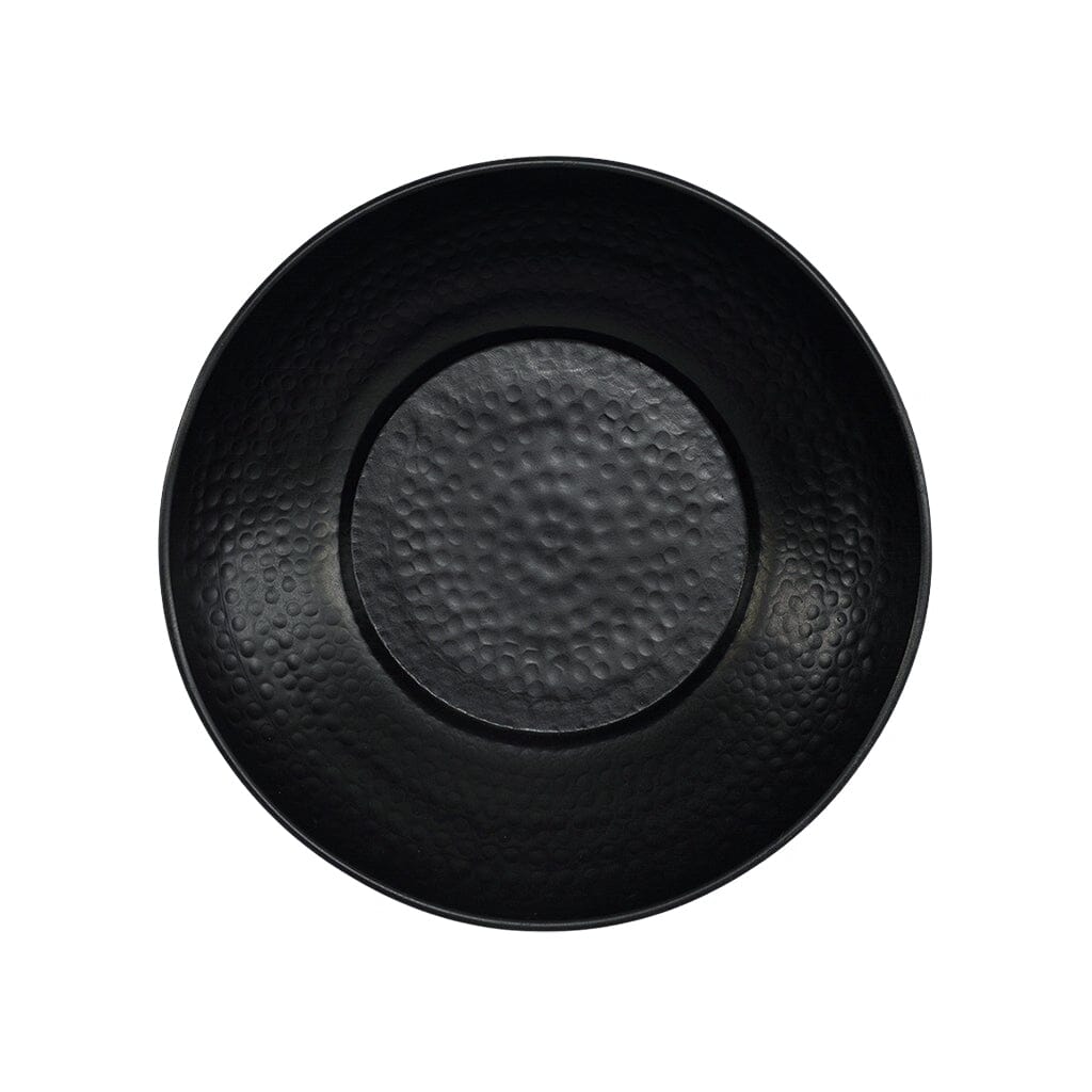 Black Layne Hammered Bowl - Large Bowl Leather Gallery Black