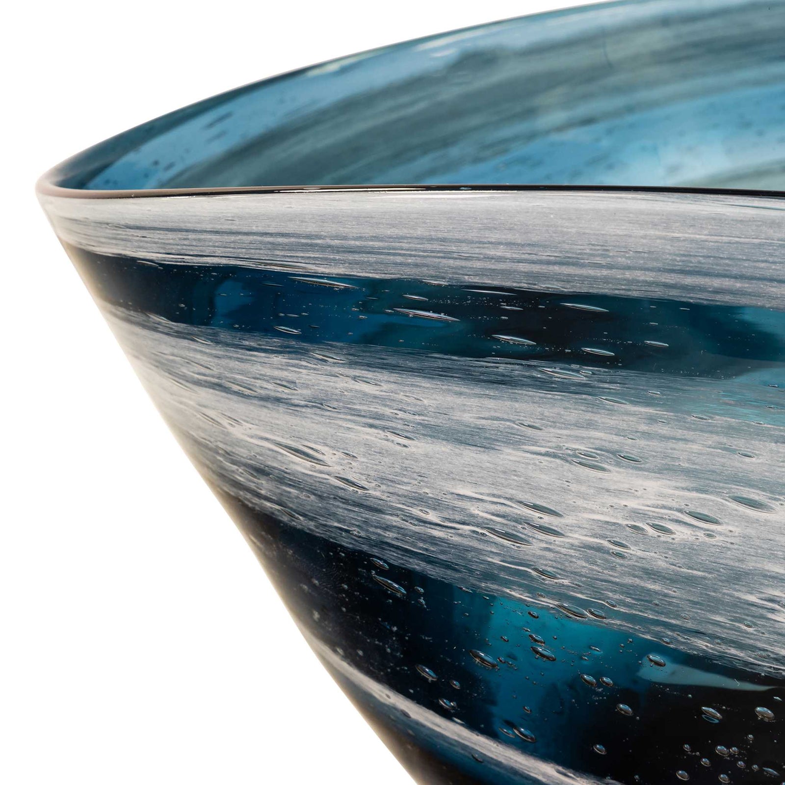 Blue Spinel Glass Bowl  | Leather Gallery Decor
