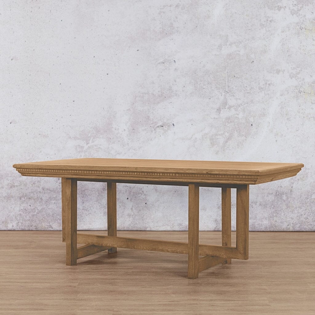 Bolton Fluted Wood Dining Table - 2.4M / 8 or 10 Seater Dining Table Leather Gallery-antique-natural-oak