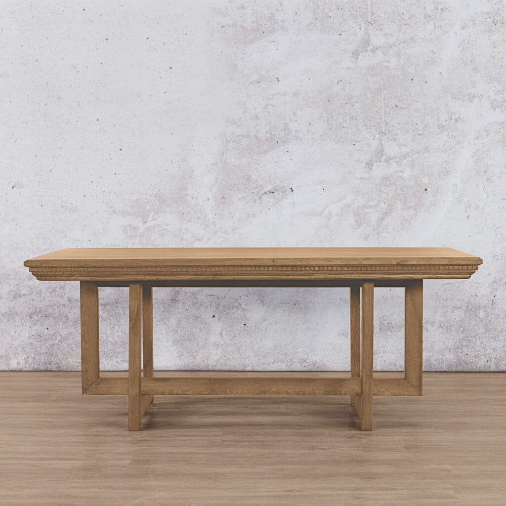 Bolton Fluted Wood Dining Table - 2.4M / 8 or 10 Seater Dining Table Leather Gallery Antique Natural Oak 