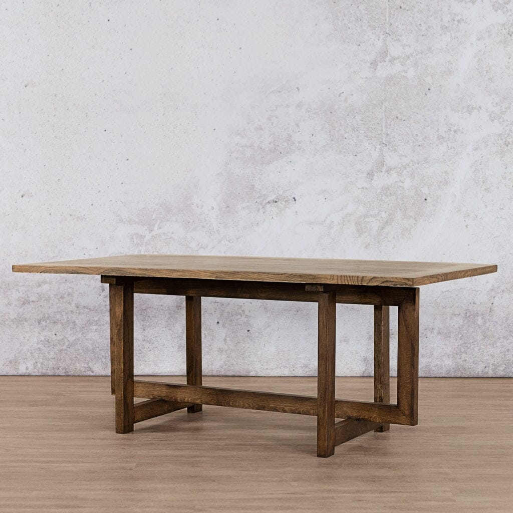 Bolton Wood Dining Table - 2.4M / 8 or 10 Seater Dining Table Leather Gallery-antique-dark-oak