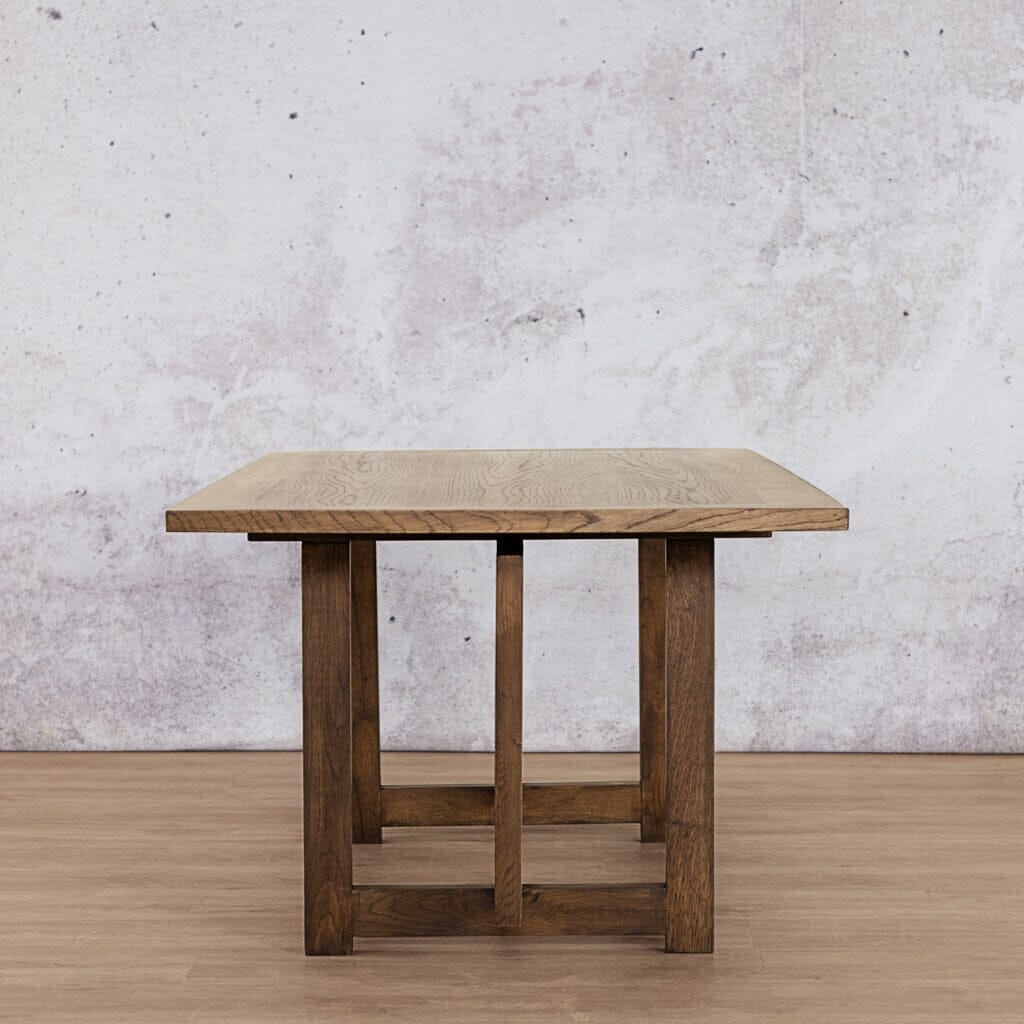 Bolton Wood Dining Table - 2.4M / 8 or 10 Seater Dining Table Leather Gallery-antique-dark-oak