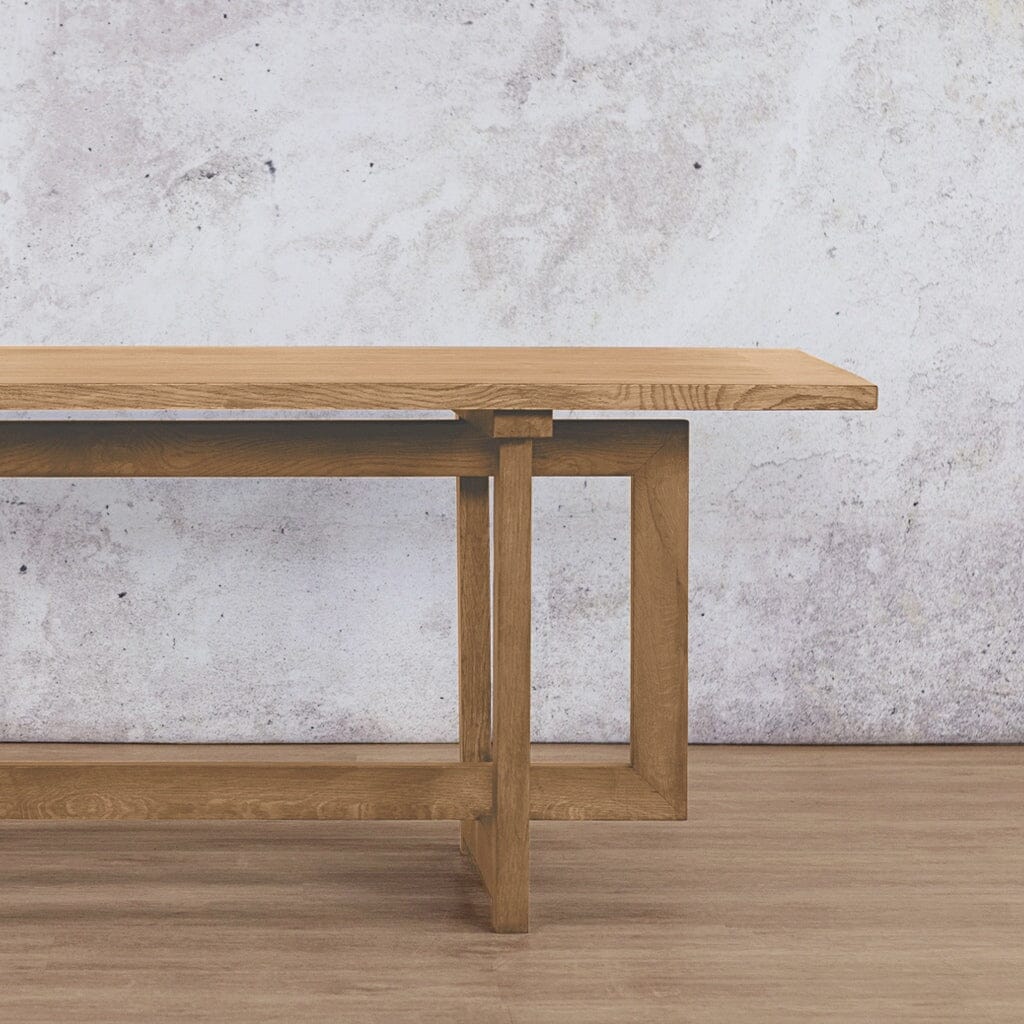 Bolton Wood Dining Table - 2.4M / 8 or 10 Seater Dining Table Leather Gallery-antique-natural-oak