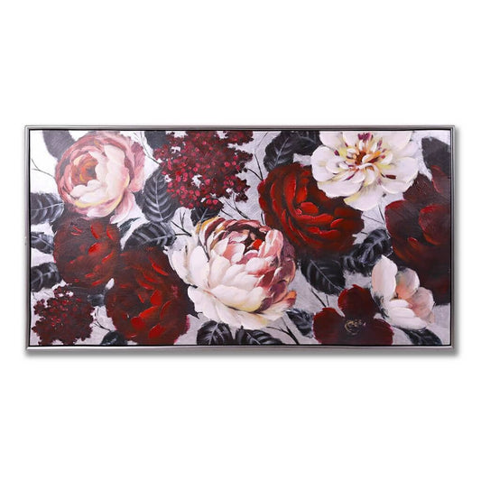 Burgundy Blooms I - 1500 x 760 Painting Leather Gallery