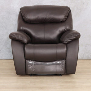 The Cairo single recliner chair features a versatile design with soft leather upholstery and an adjustable reclining function, perfect for any living room or bedroom.