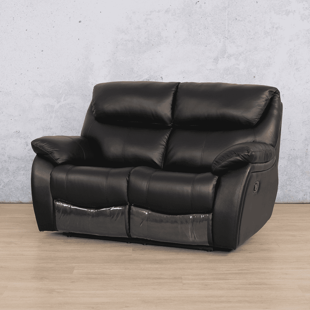 Cairo 2 Seater Leather Recliner Leather Recliner Leather Gallery black