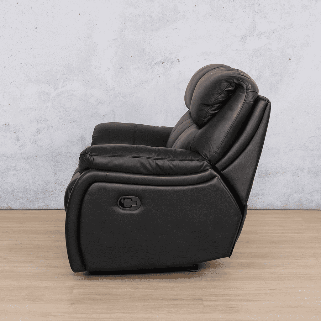 Cairo 2 Seater Leather Recliner Leather Recliner Leather Gallery black