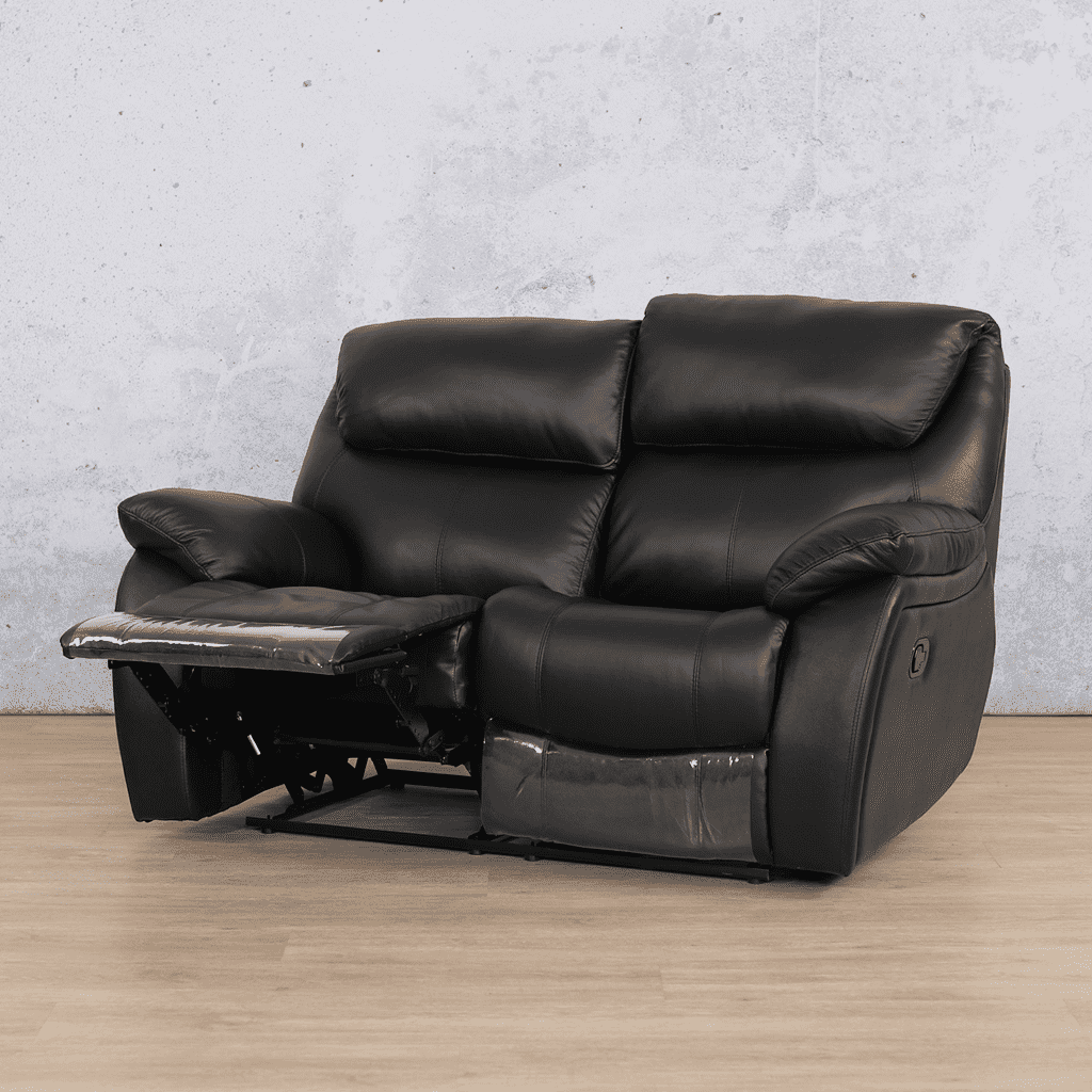 Cairo 2 Seater Leather Recliner Leather Recliner Leather Gallery black