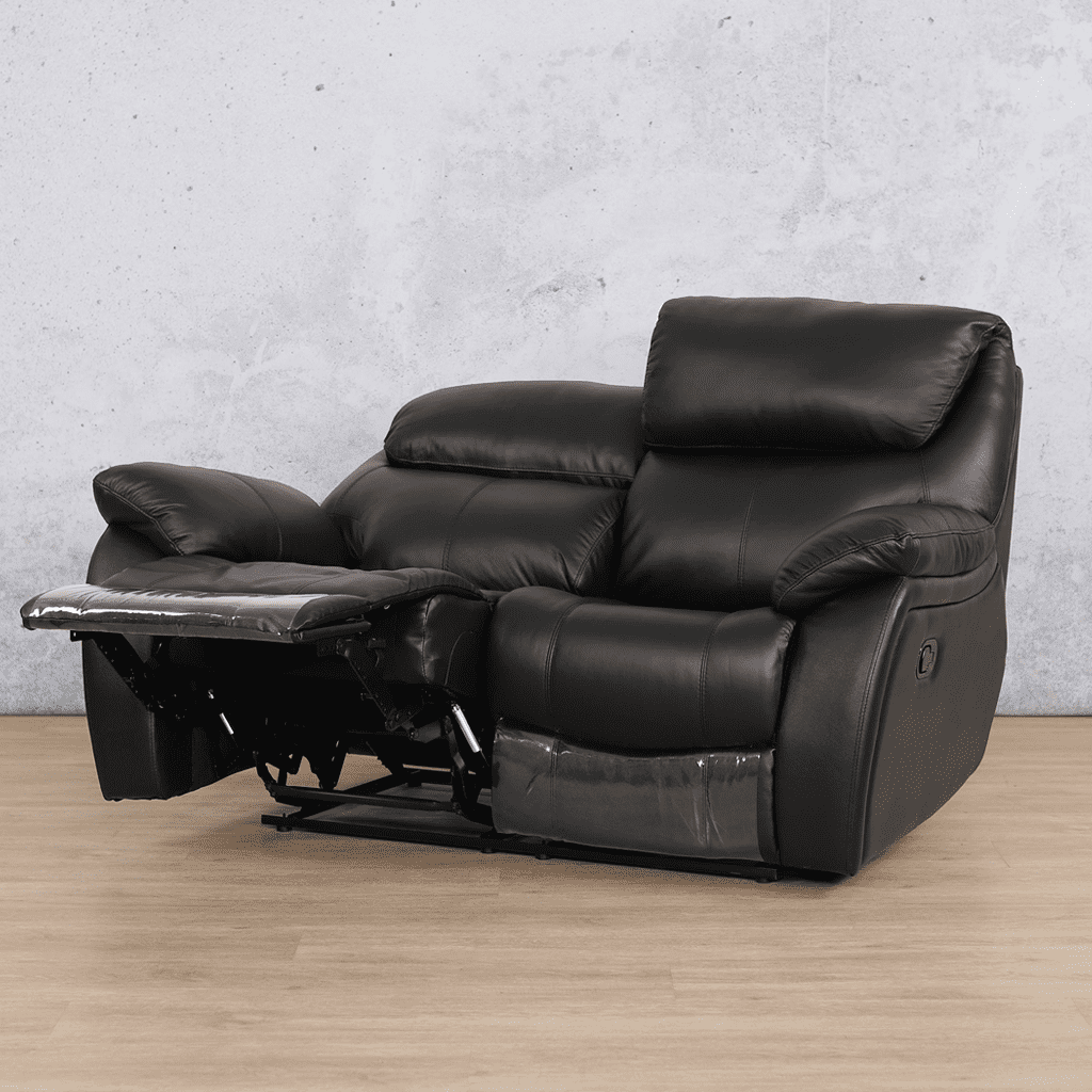 Cairo 2 Seater Leather Recliner Leather Recliner Leather Gallery black