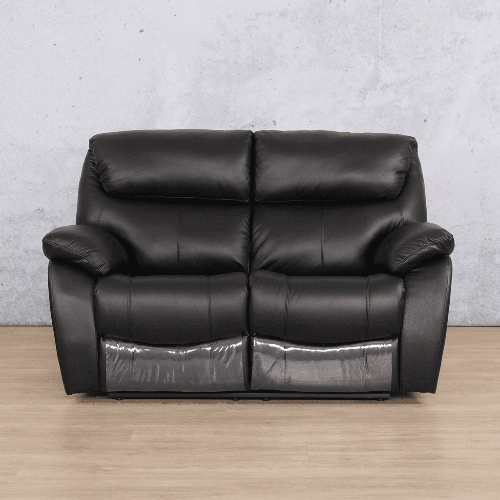 Cairo 2 Seater Leather Recliner Leather Recliner Leather Gallery Black