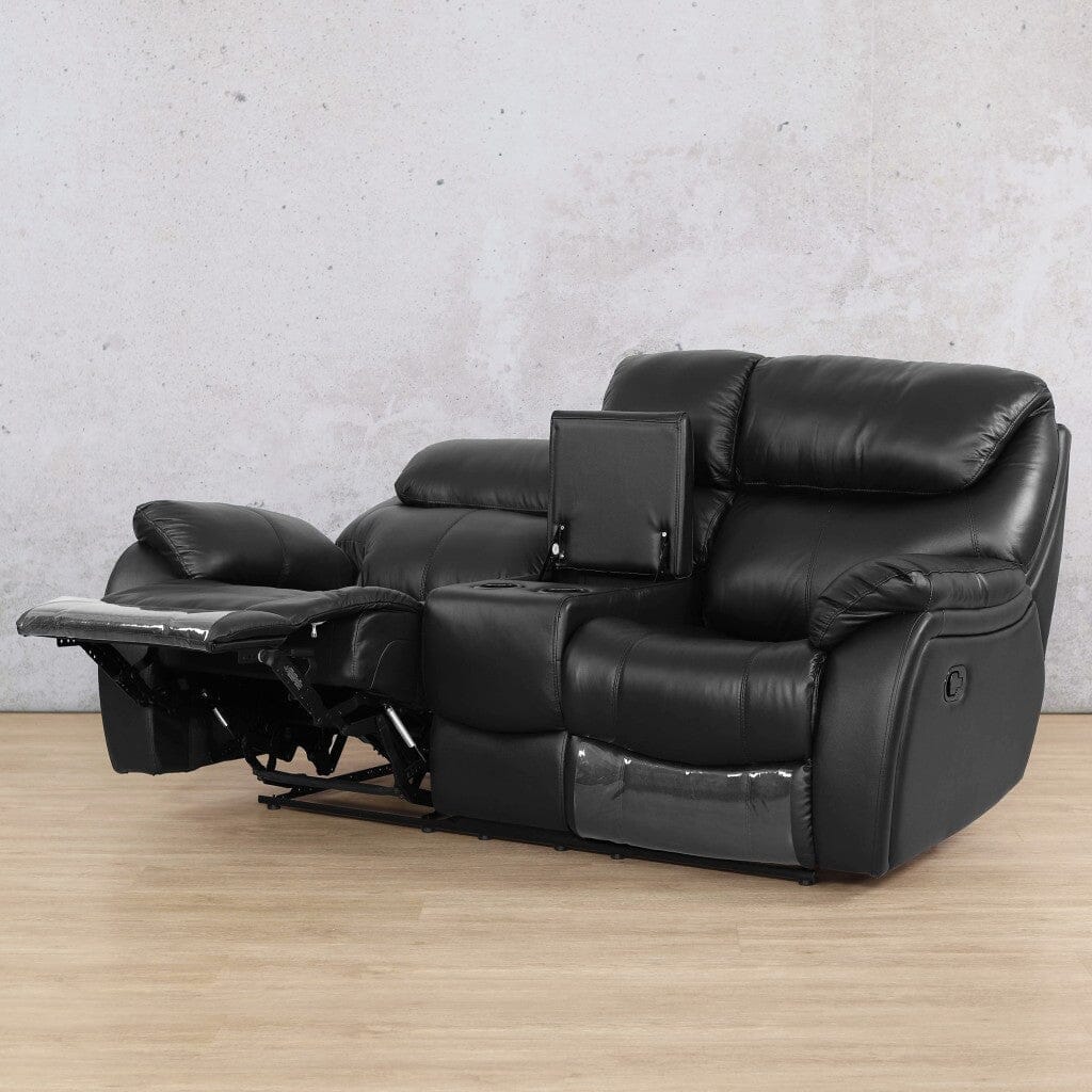 Cairo 2 Seater Leather Recliner Home Theatre Leather Recliner Leather Gallery black