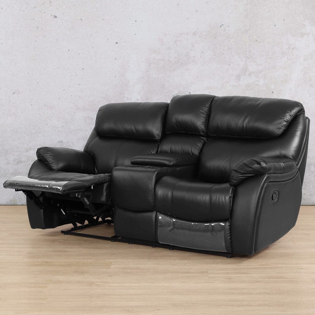 Cairo 2 Seater Leather Recliner Home Theatre Leather Recliner Leather Gallery black