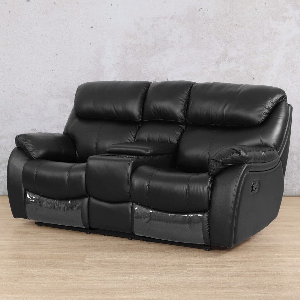 Cairo 2 Seater Leather Recliner Home Theatre Leather Recliner Leather Gallery -black