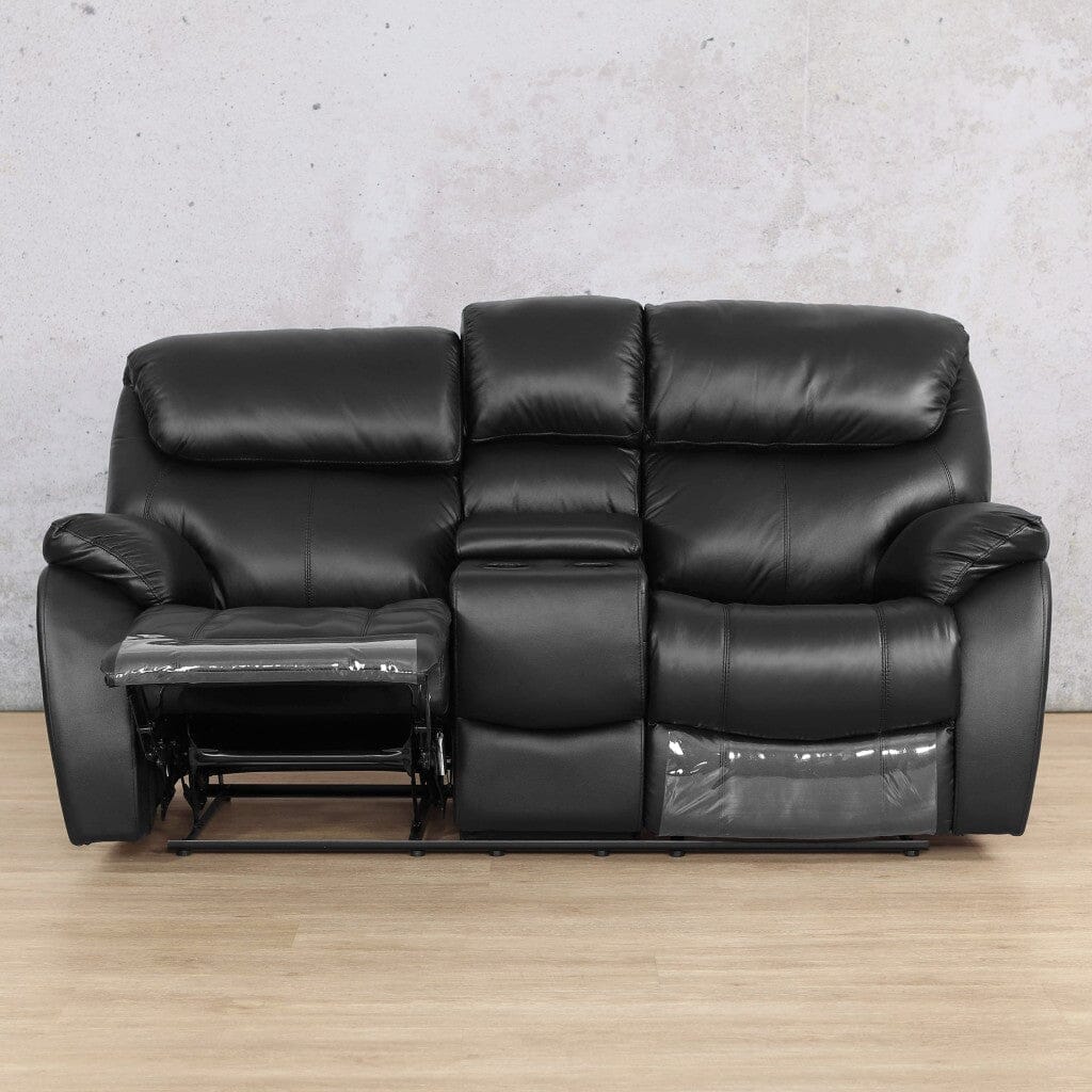 Cairo 2 Seater Leather Recliner Home Theatre Leather Recliner Leather Gallery  black