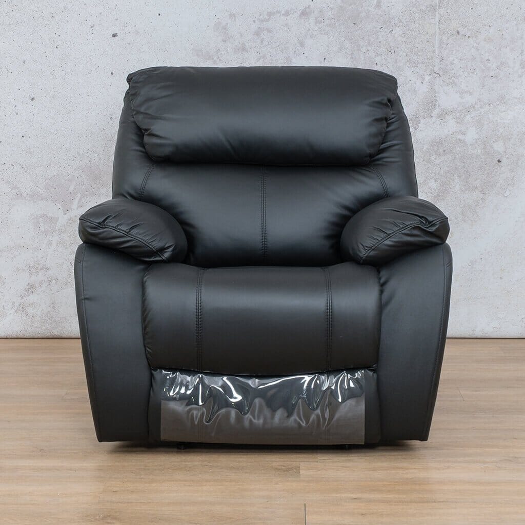 Cairo 3 + 2 + 1 Leather Recliner Home Theatre Suite - Leather Recliner-black