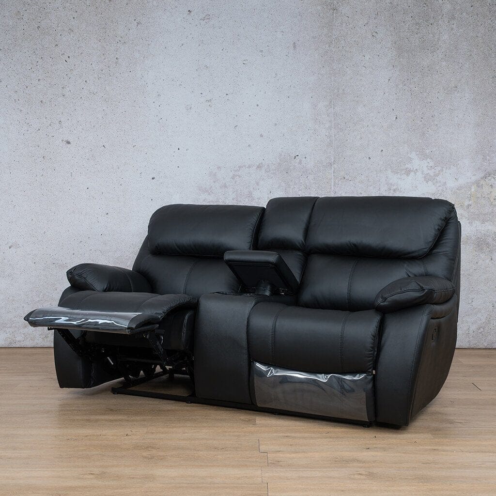Cairo 3 + 2 + 1 Leather Recliner Home Theatre Suite - Leather Recliner-black