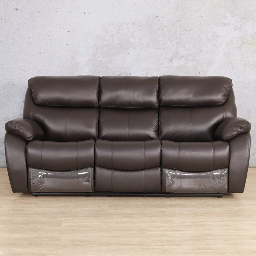 Cairo 3+2+1 Leather Recliner Suite Leather Recliner Leather Gallery choc