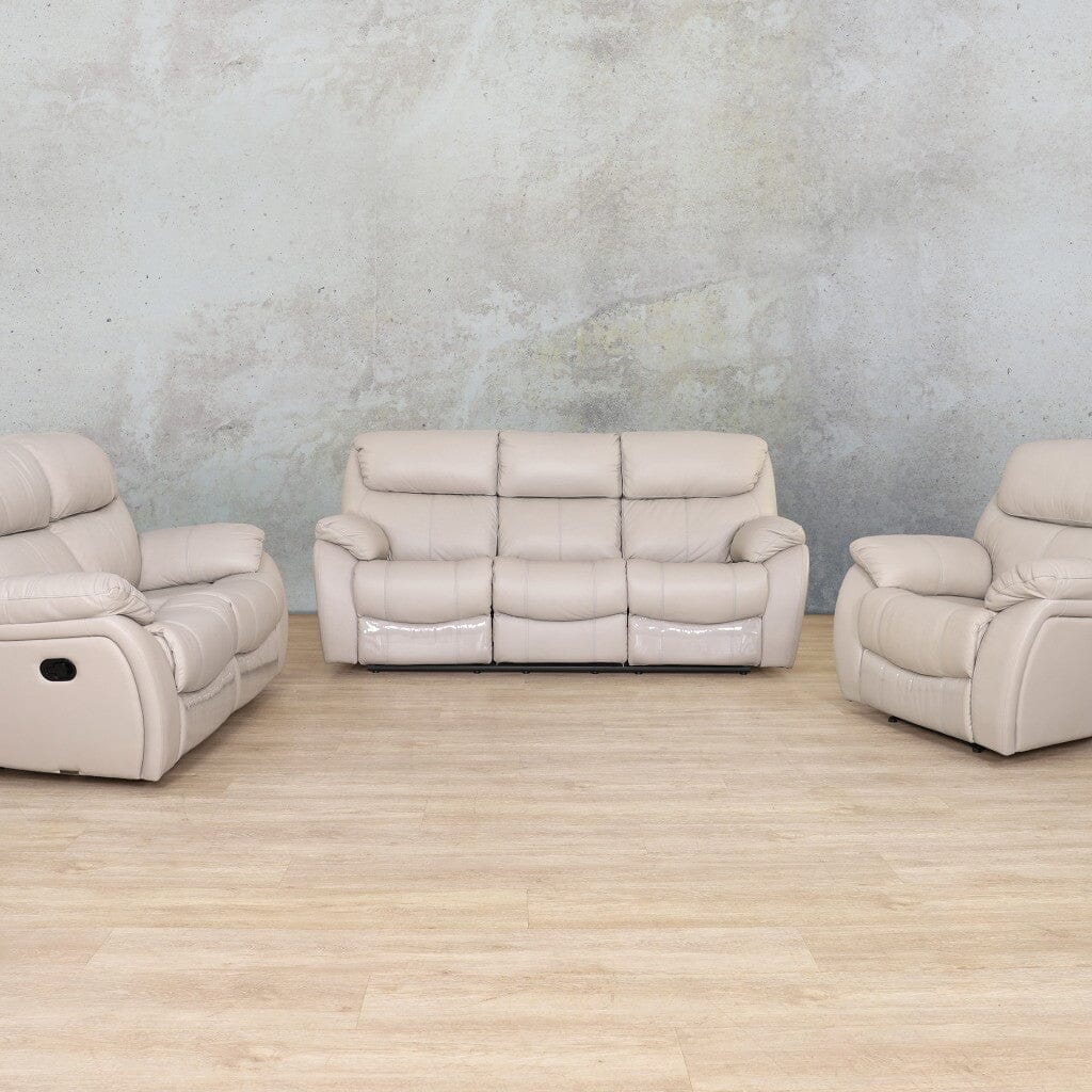 Cairo 3+2+1 Leather Recliner Suite Leather Recliner Leather Gallery Grey