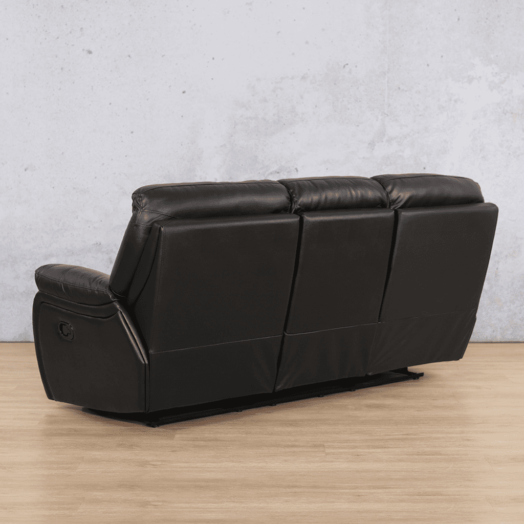 Cairo 3 Seater Leather Recliner Leather Recliner Leather Gallery Black 