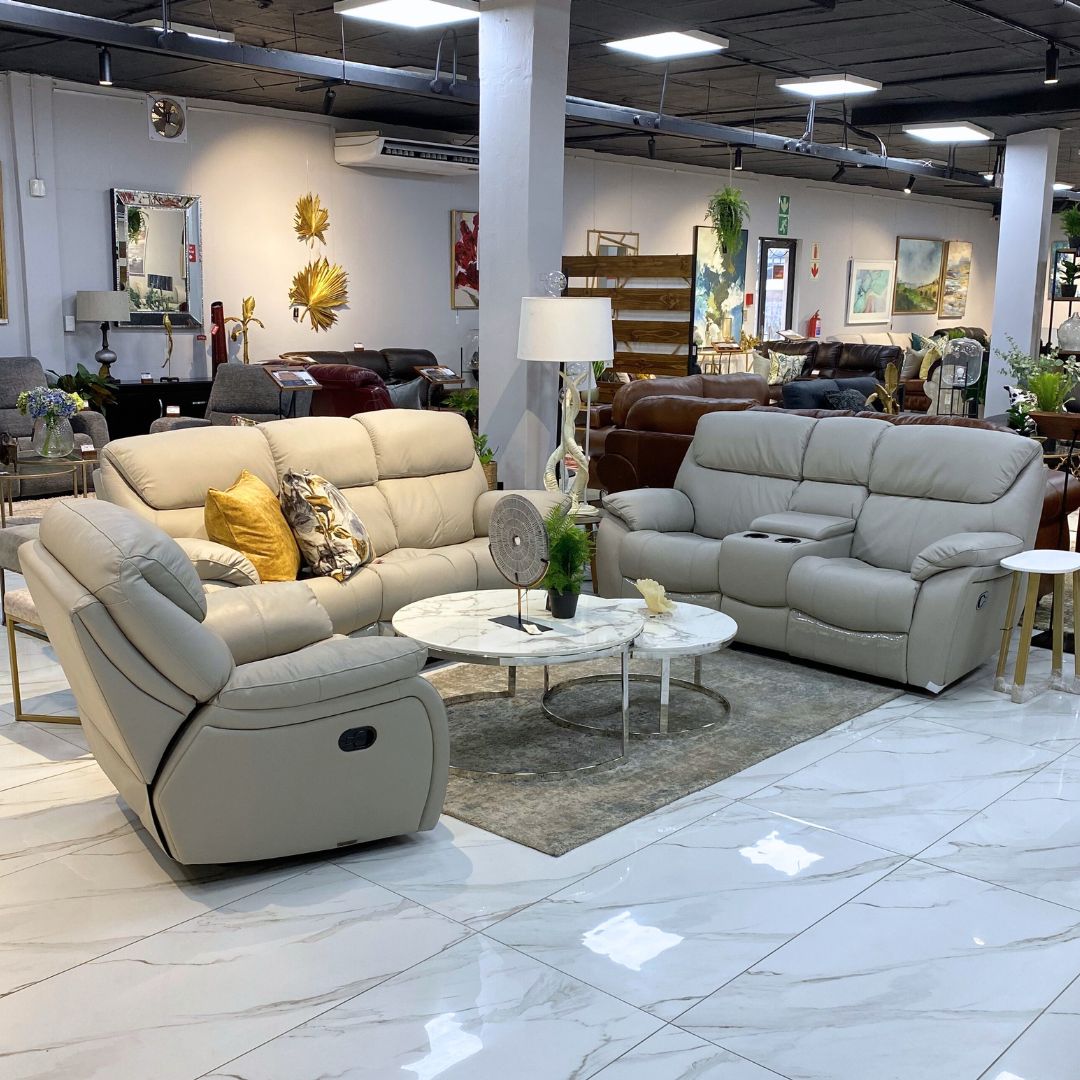 Cairo 3+2+1 Leather Recliner HT Suite  - Warehouse Clearance