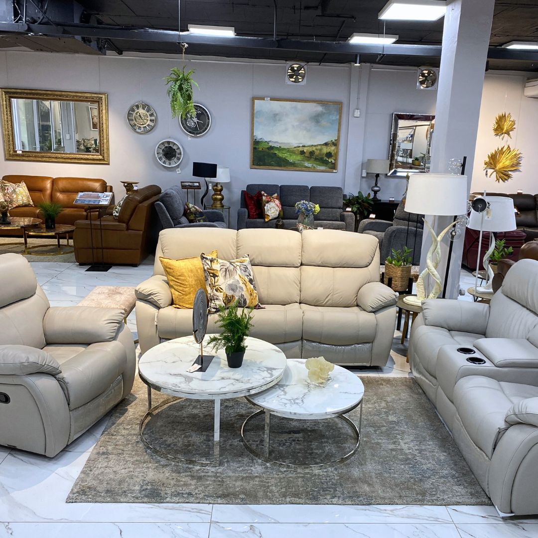 Cairo 3+2+1 Leather Recliner HT Suite  - Warehouse Clearance