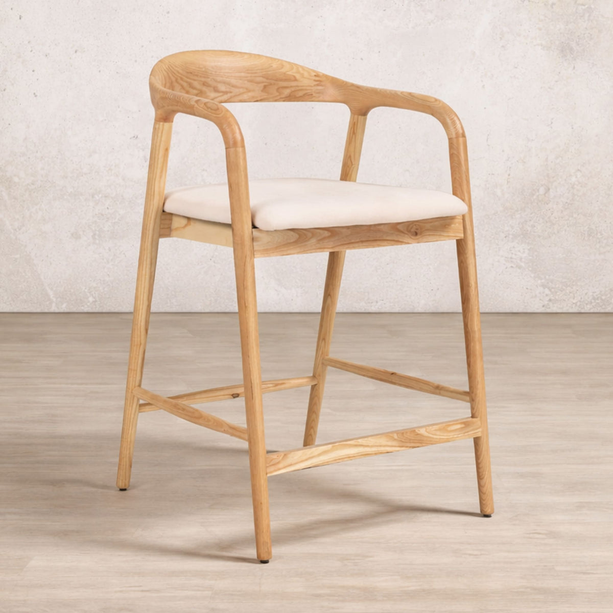 Calvin Bar Dining Chair - Leather Gallery - Natural