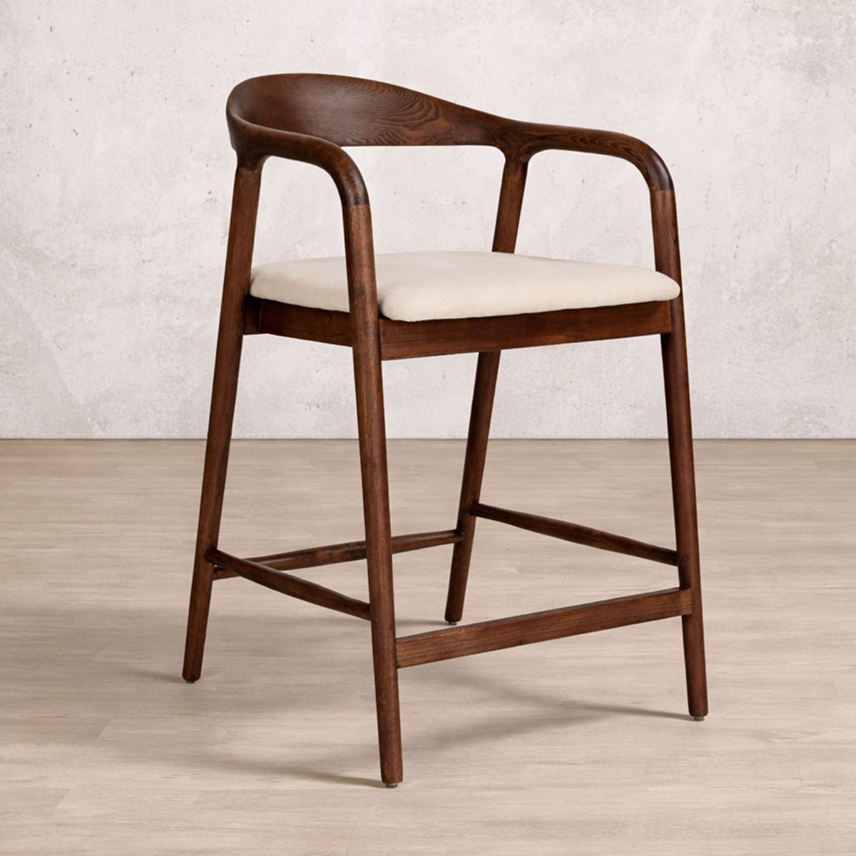 Calvin Bar Dining Chair - Leather Gallery - Walnut