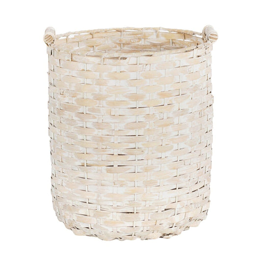 Camino Basket - White Wash Decor Leather Gallery