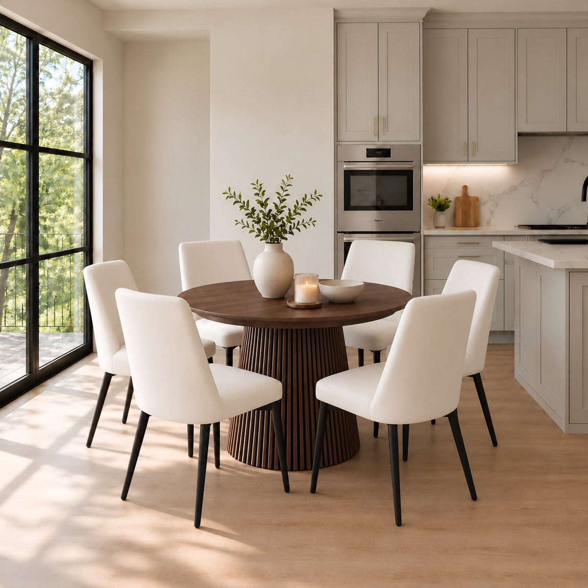 Campbell Dining Table  - Walnut | Leather Gallery