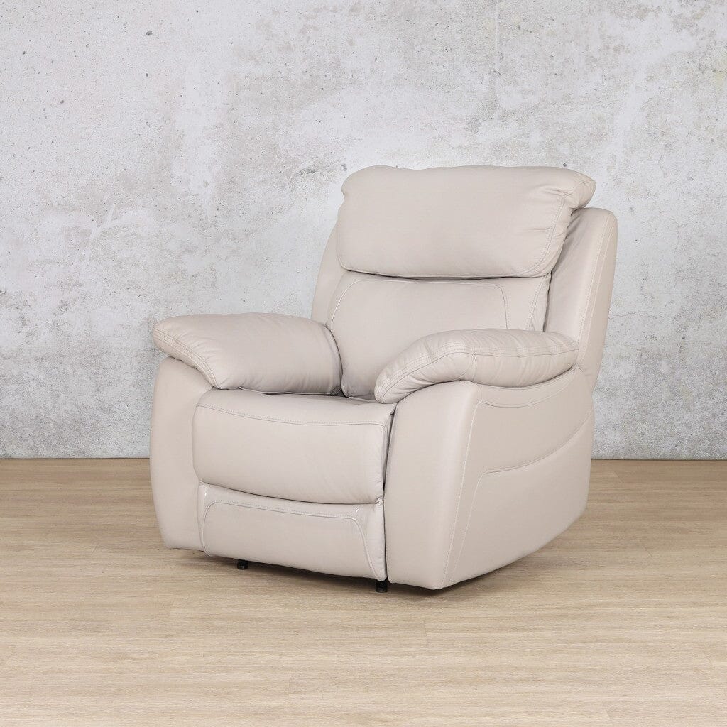 Capri 1 Seater Grey Rise and Recline Leather Chair by Leather Gallery 