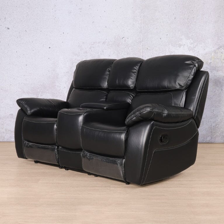 Capri 2 Seater Leather Home Theatre Recliner Leather Recliner Leather Gallery black