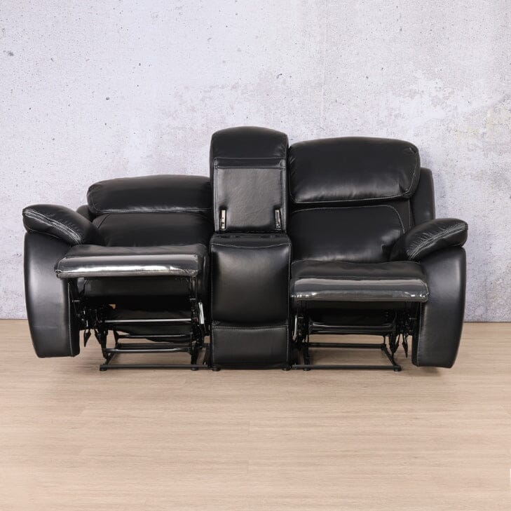 Capri 2 Seater Leather Home Theatre Recliner Leather Recliner Leather Gallery black
