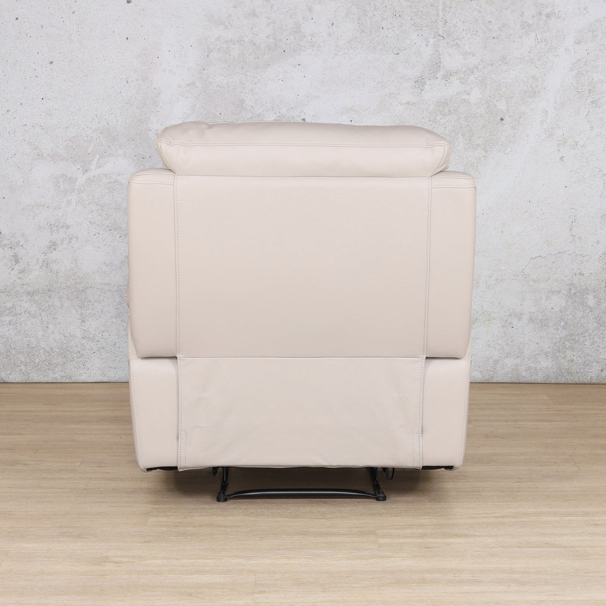 Capri 1 Seater Leather Recliner - Grey - Leather Gallery